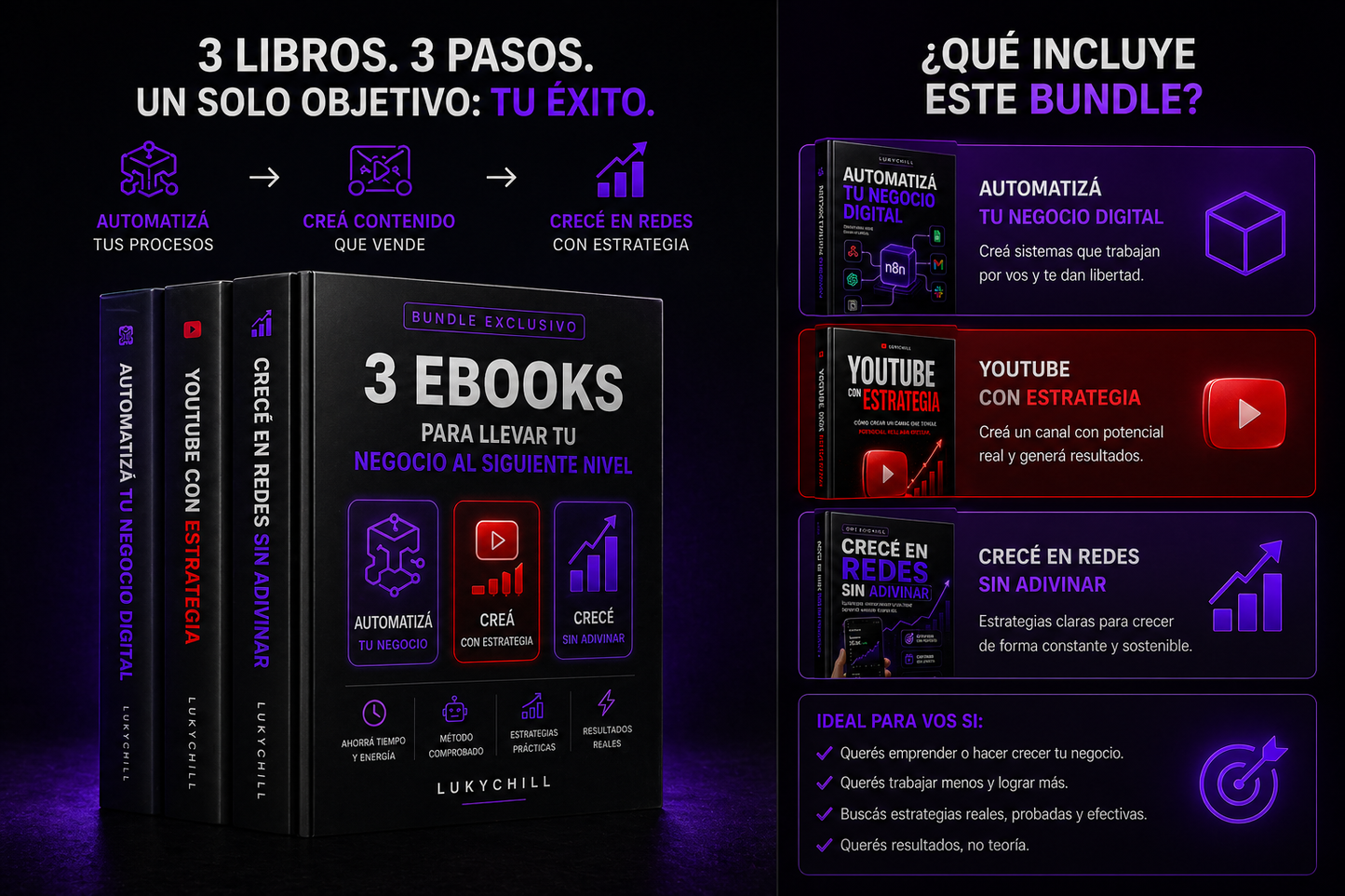 PACK COMPLETO — Crecimiento + YouTube + Automatización